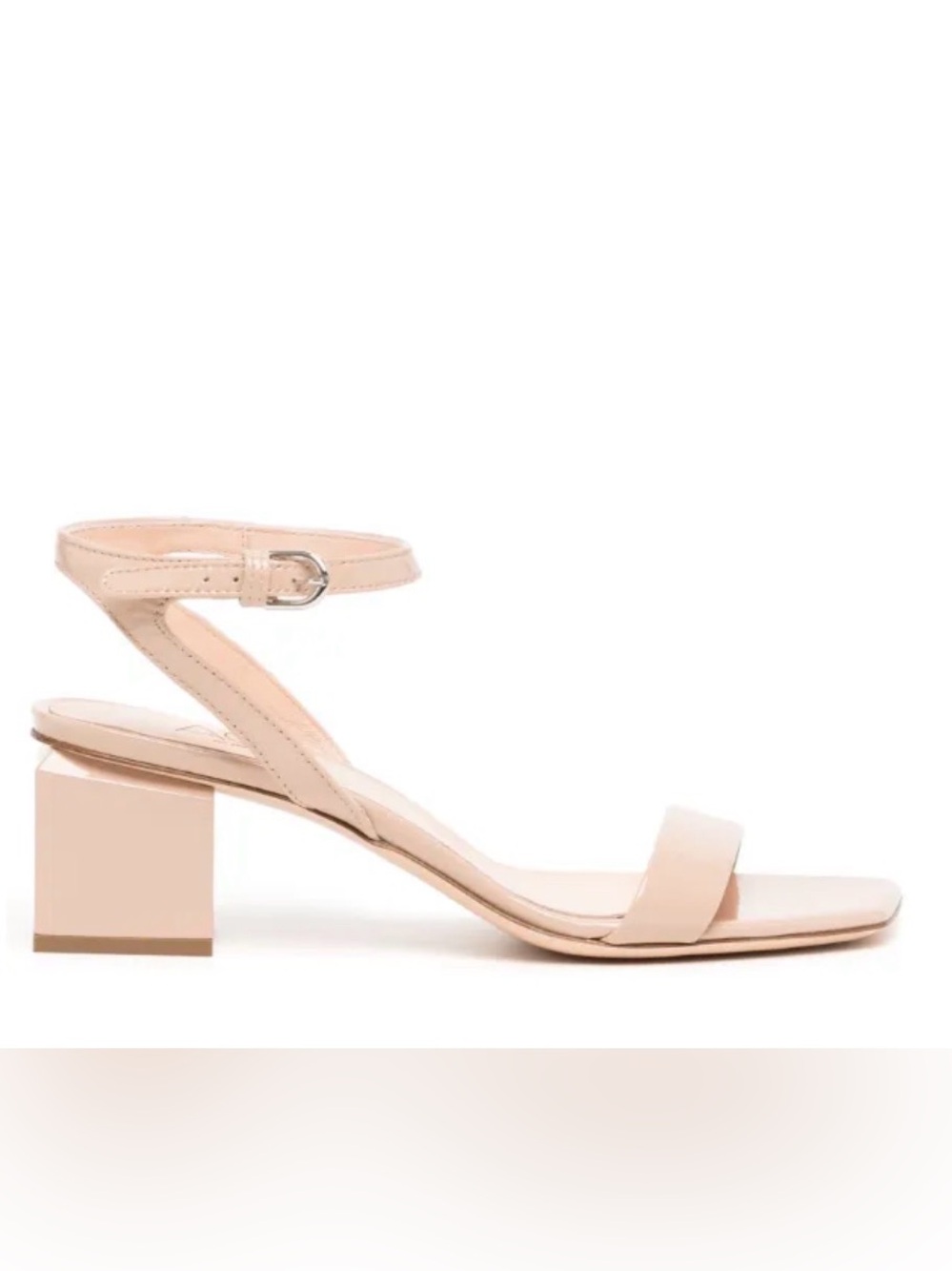 AGL Angie 60mm leather sandals Nude Block Heel Ankle-Strap Sandal 6.5